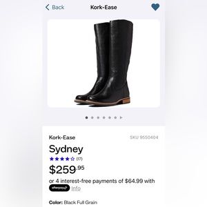 EUC Kork Ease Sydney boots Sz 9🖤